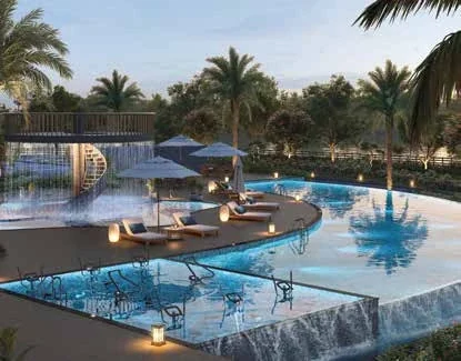 Resort lagoon pool