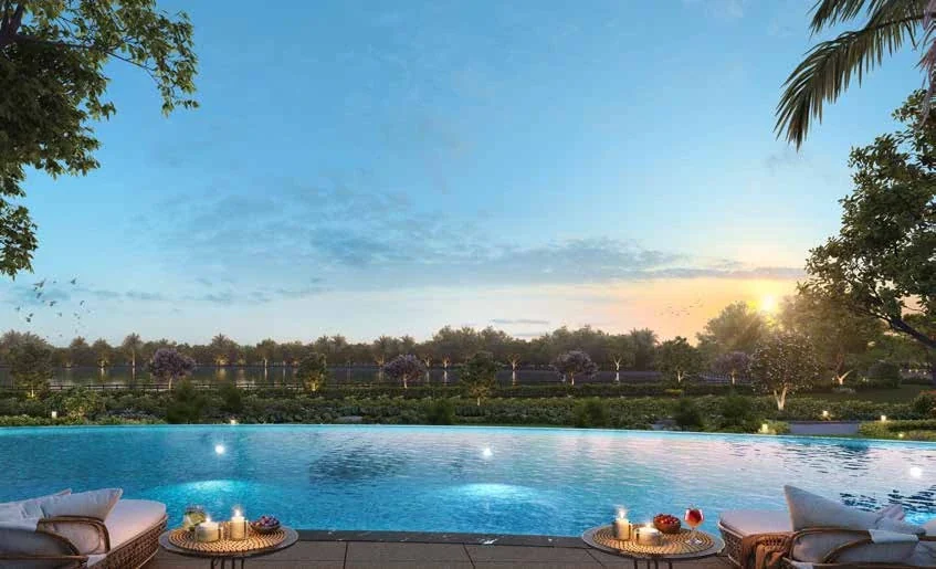 Pool lake panorama